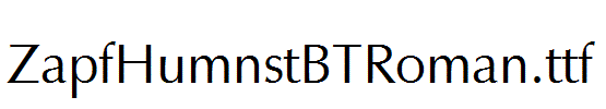 ZapfHumnstBTRoman