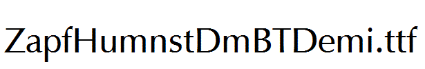 ZapfHumnstDmBTDemi