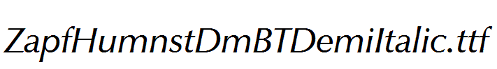 ZapfHumnstDmBTDemiItalic
