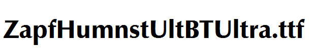 ZapfHumnstUltBTUltra