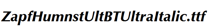 ZapfHumnstUltBTUltraItalic