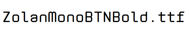 ZolanMonoBTNBold