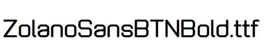 ZolanoSansBTNBold