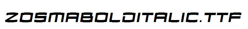 ZosmaBoldItalic