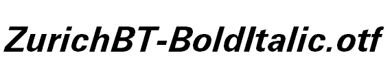 ZurichBT-BoldItalic