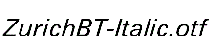 ZurichBT-Italic