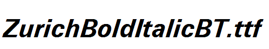 ZurichBoldItalicBT