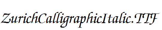 ZurichCalligraphicItalic