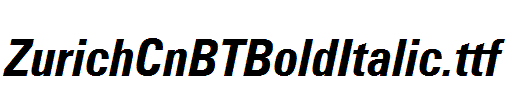 ZurichCnBTBoldItalic